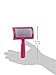 Oscar Frank Universal Standard Premium Plastic Handle Pet Slicker Brush, Medium, Pink