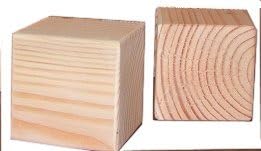 3 inch square wooden blocks