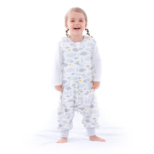 NOUJULOUN Toddler Sleeping Sack with Feet, Walker Sleep Sack, 0.5Tog