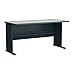 Bush Business Furniture Series A 60W Computer Desk in White Spectrum and Slate, Large Office Table for Home or Professional Workspace