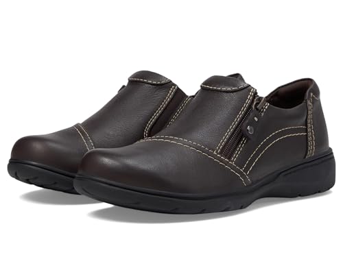 Clarks Carleigh Ray Oxford pour femme, Cuir Brun foncé, 39.5 EU