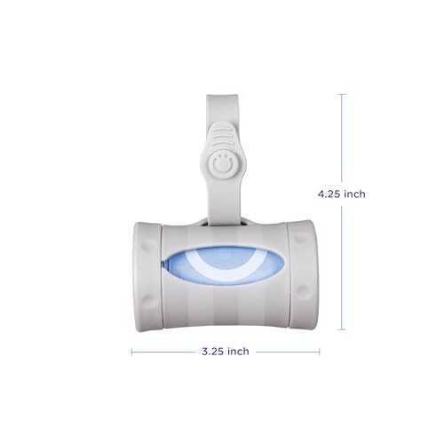 Ubbi Retractable On the Go Bag Dispenser for Travel, Diaper Bag Accessory Must Have for Newborn, Helpful Item, Baby Gift, Lavender Scented, Gray
