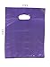 100 Purple Merchandise Bags, Shopping Bags, 12” X 15” with Die Cut Handle, No Gusset, Strong HDPE 2.0 Mil.