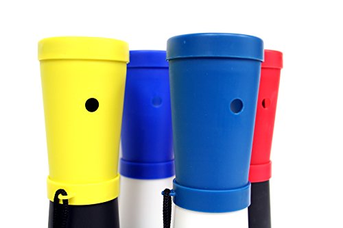 Storus SuperHorn, Loud Breath Powered Horn For Safety, Sports, Parties, Camping And More, Yellow And Black, 6.75 Inches Long 1 pc