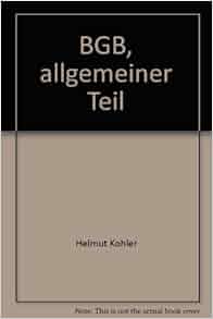 Bgb Allgemeiner Teil Pru Fe Dein Wissen German Edition