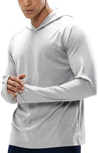 MIER Men's UPF 50+ Sun Protection Hoodie Long Sleeve SPF Fishing