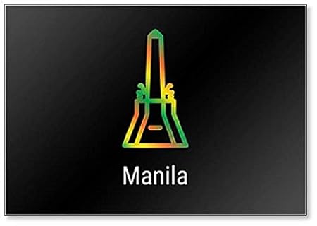 Imán para nevera Manila, Filipinas, ilustración abstracta clásica ...
