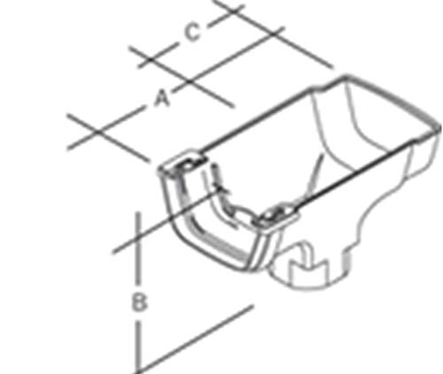 Marley Flowline Stop End Outlet ROF11 White