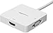 Amazon Basics Mini DisplayPort (Thunderbolt 2) to HDMI DVI VGA Adapter - White