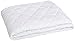 Amazon Basics Hypoallergenic Quilted Plush and Breathable Mattress Topper Pad, 18 Inches Deep, Queen, White