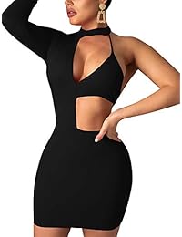 GOBLES - Vestido de cóctel de manga larga para mujer