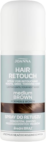 JOANNA Ansatzspray Mittelbraun 75 ml – Kaschieren grauer Haare & nachwachsender Ansätze – Stufenlose Abdeckung – Kaschmiereffekt – Natürliches Farbergebnis – Ansatz-Kaschierspray