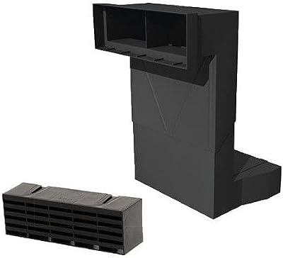 Timloc Telescopic Adjustable Underfloor Cavity Ventilator with Airbrick Black