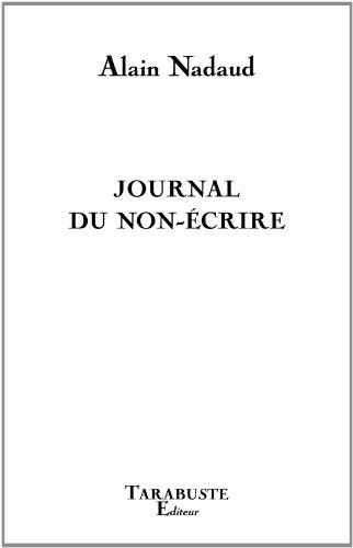 Journal du non-écrire