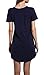 Chamllymers Cotton Sleep Shirts for Women Soft Sleepwear Loose Fit Night Shirts V-neck Nightgowns Navy L