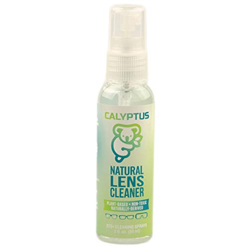 Calyptus Eyeglass Lens Cleaner Spray Care Kit | 100% Natural, Plant Based, Non-Toxic, and Safe | Alcohol Free, Ammonia Free, VOC Free | AR Safe for Coated Lenses | 4 oz Bundle with 2 Calyptus Cloths