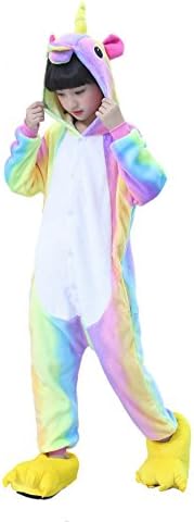 Kids Unicorn Onesies Animal Costume (95#(43-47 inch), Rainbow)