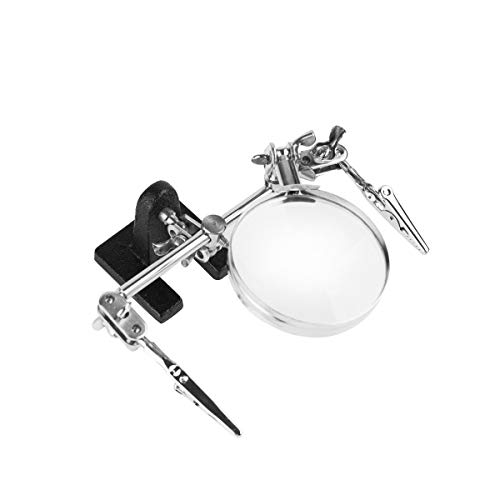 image for TENINYU Helping 3rd Hand Magnifier Tool Soldering Iron Base Stand with