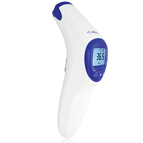 Medi-K Infrared Clinical Forehead Thermometer 3rd Generation Immediate Read Sensor Digital Fever Measurement Professional No Touch Readings for All Ages Liquid & Room Measure Medi-K Infrared Clinical Forehead Thermometer 3rd Generation Immediate Read Sensor Digital Fever Measurement Professional No Touch Readings for All Ages Liquid & Room Measure