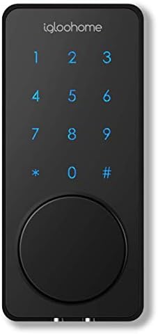 igloohome Smart Lock Deadbolt 02, Grant & Control Access Remotely Offline, Compatible with Alexa and Google Home (Black)