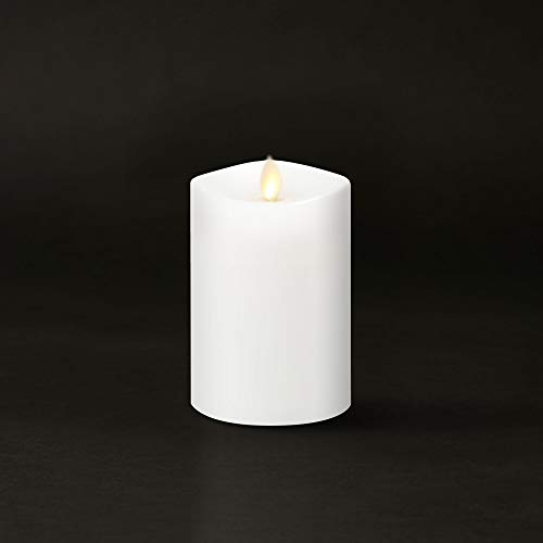 Luminara Flameless Pillar Candle, Small (4.5 inches, Unscented) Real