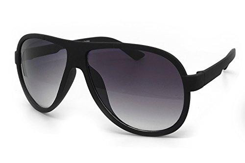 O2 Eyewear CH91 Matte Finish Tinted Aviator Vintage Retro Flat Top (Matte Finish, MATTE BLACK)