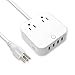 Power Strip Surge Protector with 2 Outlets 4 USB Ports & 1 Type-C Port (5V/3A), 5ft Extension Cord & ETL Listed Power Outlet for Cruise Ship Travel Home Office