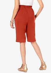 Roaman's Women's Plus Size Soft Knit Bermuda Short