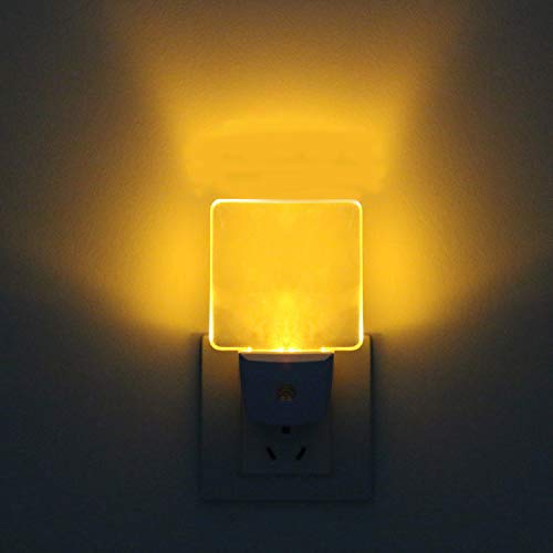KINUR Night Lights Plug into Wall, UL Listed Soft Warm Amber Color Dusk to Dawn Sensor Plug in Night Light for Baby, Kids, Adults, Bedroom, Hallway, Kitchen, Bathroom, Stairs 2 Pack