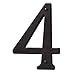 Baldwin Estate 90674.102.CD Solid Brass Traditional House Number Four in Oil Rubbed Bronze, 4.75