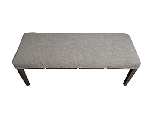 Waterproof Dining Bench Cover Protector - Perfect for Kids, Elderly, Restaurant,Clinics, Party, Home - Machine Washable, Stretchy, Snugly Fit, Premium Quality, Clean The Mess Easily (49x17, Grey) - Thumbnail 4