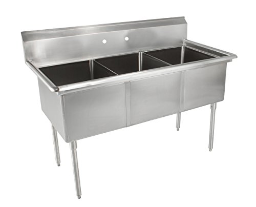 UPC 662969305949, John Boos E Series Stainless Steel Sink, Multi-Bowl, 3 Compartment, 35&quot; Length x 19-1/2&quot; Width