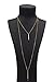 Geerier Layered Bar Pendant Necklace Gold Long Chain Y Necklace for Women Girl