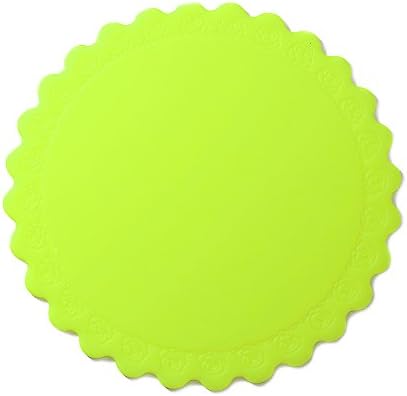 BOBILIFE-Sunflower Silicone Trivets - Multi-purpose Silicone Pot Holders, Spoon Rest and Kitchen Table Mat - Insulated, Flexible, Durable, Non Slip Hot Pads and Coasters ( Pack of 2 Pieces) (Green)