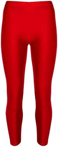 Girls Leggings Shiny Lycra Leotard Dance Swimming Stretchy Gymnastics Ballet 3-14 YRS