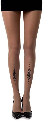 Walk Like an Egyptian Print Sheer Tights SkColor One-Size by Zohara Tights