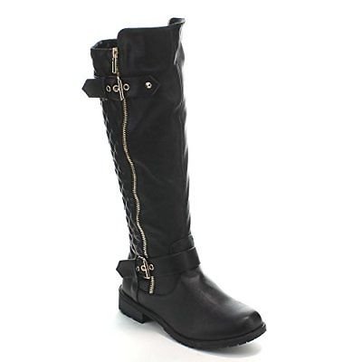 Forever Link Mango-21 Lady Boot (6, Black)