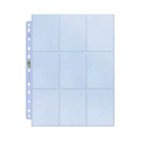 AMIGO Ultra Pro 9-Pocket Silver Series Pages for 3-Ring Collectors Album - Magic: The Gathering, Yu-Gi-Oh!, Pokemon, World of Warcraft, Match Attax, Star Wars, Star Trek...