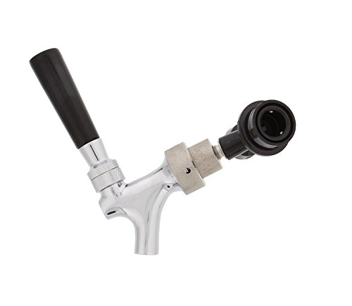 Beer Tap Faucet with Ball Lock – Compact Chrome Plated Brass Dispenser for Keg Tap – No Hose or Picnic Faucet Needed - Thumbnail 4