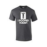 Men's/Unisex Funny I Pooped Today! Short Sleeve T-shirt-heathergray-xxxl