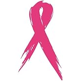 Breast Cancer Awareness Ribbon Pink Car Window Vinyl Decal (5 in)