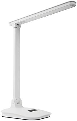 Tonffi LED Desk Lamp Eye-caring Table Light Dimmable,Touch Control LED Lamp,5V/1A USB Charging Port, Office Lamp,Living Room Lamp,White