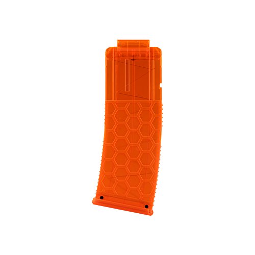 Worker Mod 15-darts Honeycomb Magazine Quick Reload Clip for Nerf N-strike Elite Toy Color Orange Transparent