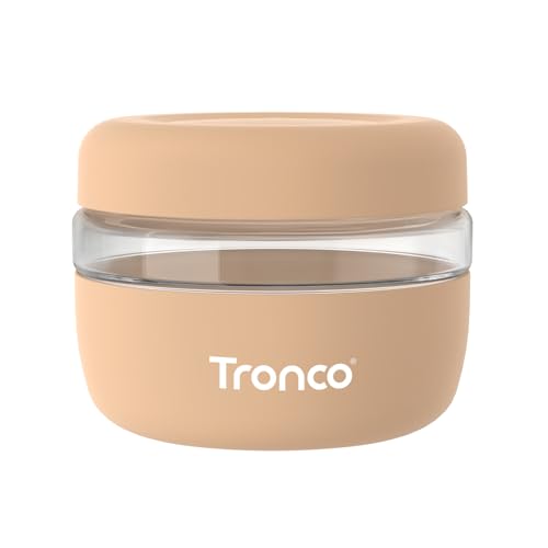 tronco Frischhaltedosen aus Glas mit Deckel, luftdicht, auslaufsicher und auslaufsicher, für Mahlzeiten, Salat, Joghurt, Suppe und Eintopf, mikrowelle