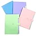 Phyxin Expanding File Folder Office Organizer 5 Pockets Accordion Folder with Labels A4 Letter Size 4 Pack Pink Blue Purple Green