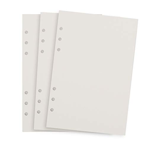 A6 Refill Paper Refillable Paper Unlined Blank Filler Paper Loose Leaf Paper 6-Holes Inserts 135 Sheets 270 Pages