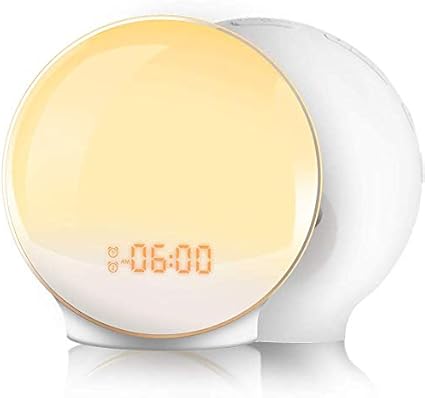 Amazon Titiroba 目覚まし時計 光 大音量 目覚ましライト Wake Up Light デジタル めざまし時計 子ども 自然音 ウェイクアップライト ベッドサイドランプ アラーム スヌーズ機能 おしゃれ Fmラジオ 間接照明 寝室 室内 コンセント チチロバ Titiroba ベッドサイド