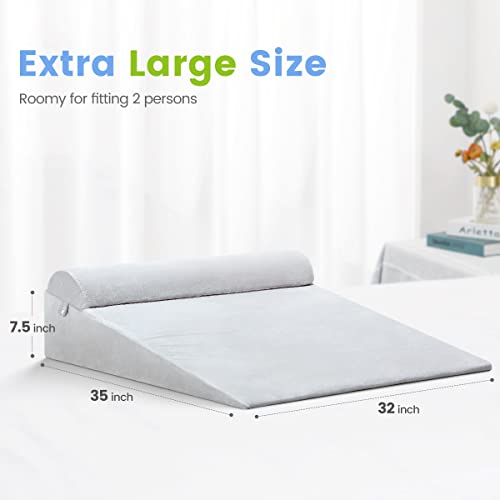 OasisSpace Wedge Pillow Extra Large Orthopedic Bed Wedge Pillow Set
