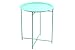 Finnhomy Small Round Side End Table, Sofa Table, Tray Side Table, Snack Table, Metal, Anti-Rusty, Outdoor and Indoor Use for Putting Small Things, Wint Green