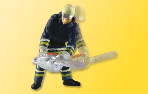 ANIMATED FIREMAN W/CHAIN SAW -- 14-16 VOLT AC OR DC